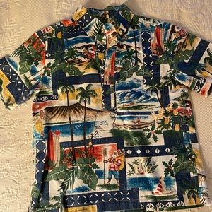 Reyn Spooner “Hawaii Santa” boys 2-button shirt